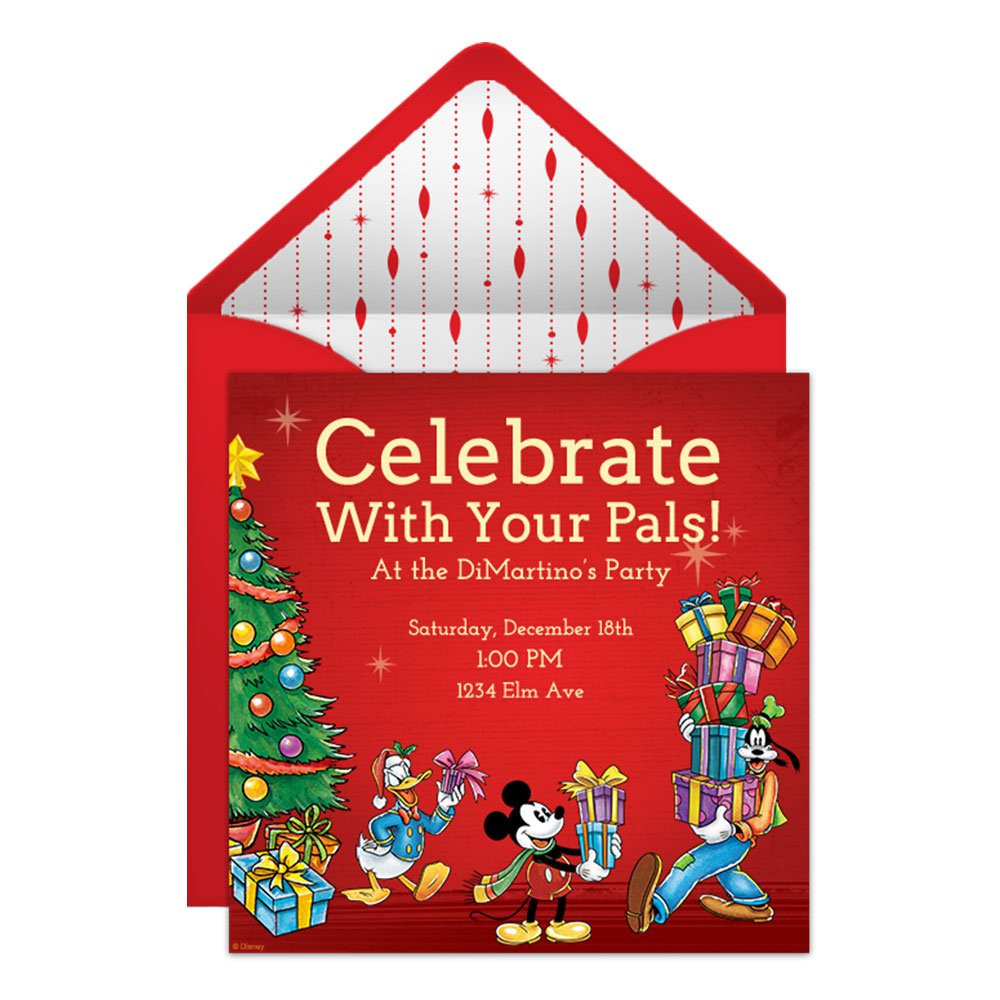 Friend Christmas Party Ideas
 Mickey & Friends Holiday Party line Invitation – Best