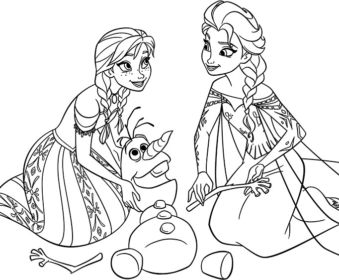 Frozen Coloring Pages For Kids
 Free Printable Frozen Coloring Pages for Kids Best