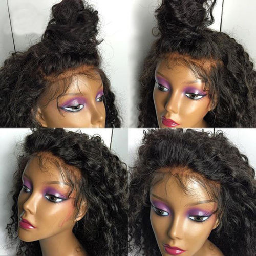 Full Lace Wigs With Baby Hair
 Brazilian Deep Curly Human Remy Hair Front Wigs Full Lace