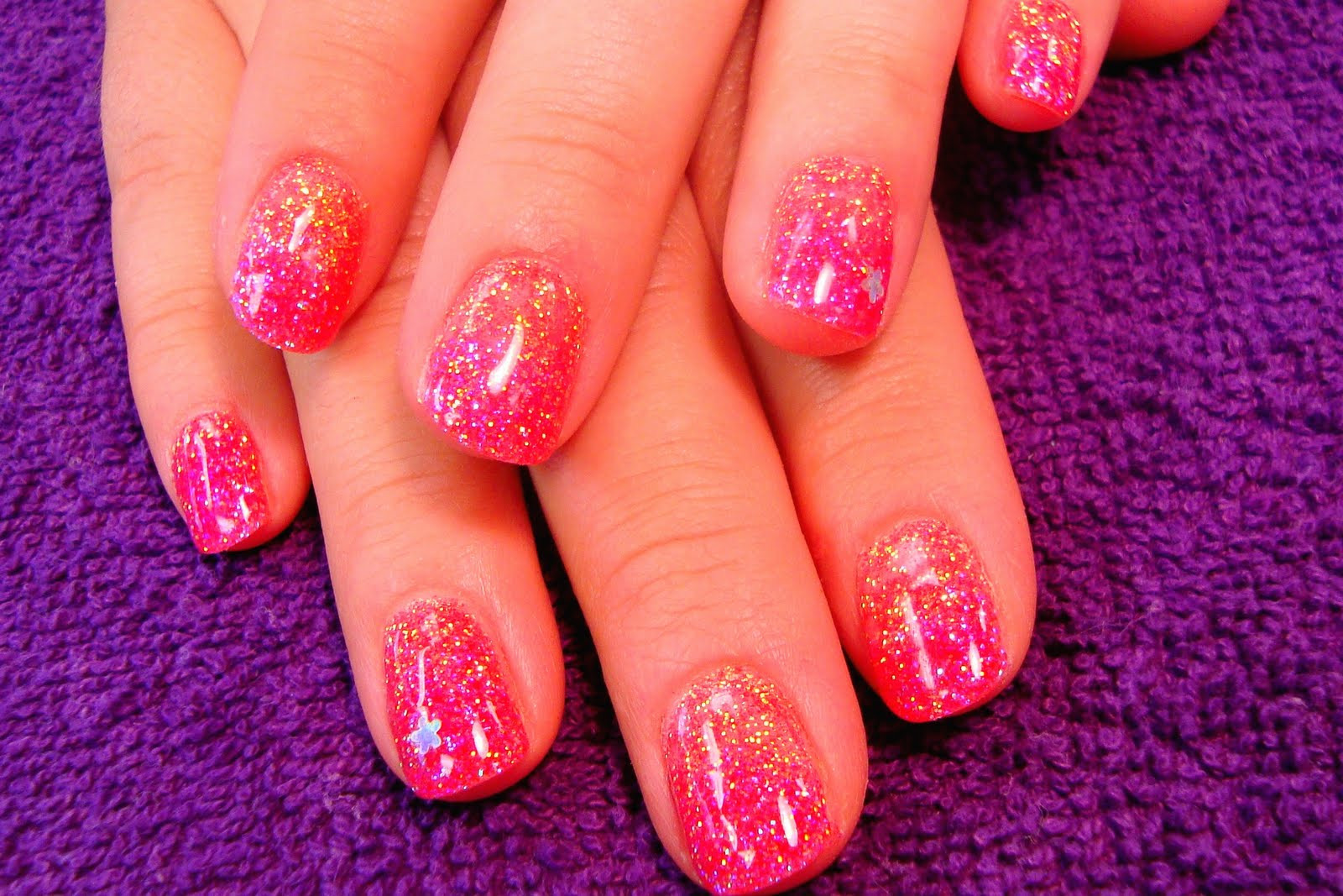 Full Set Nail Ideas
 Full Sets Glitter Toes Magic Manicure with Glitter Party