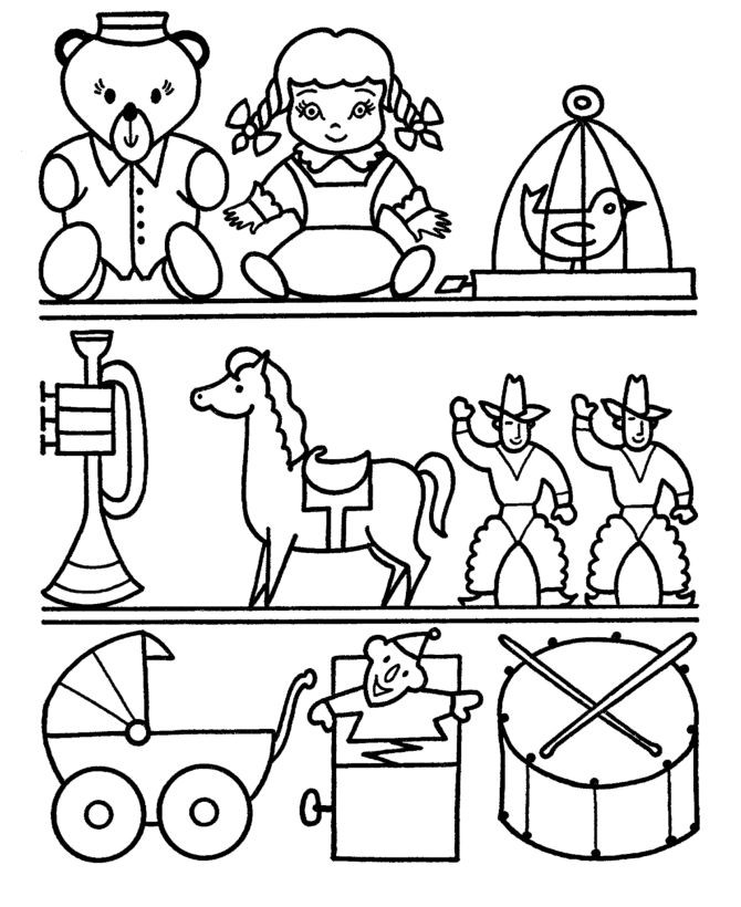 Fun Coloring Pages For Kids
 toy shops Colouring Pages