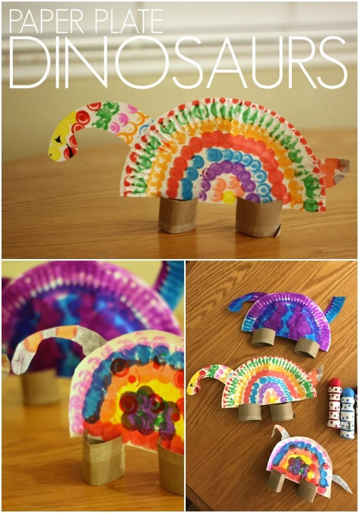 Fun Crafts For Preschoolers
 Colorful Paper Plate Dinosaurs for Kids