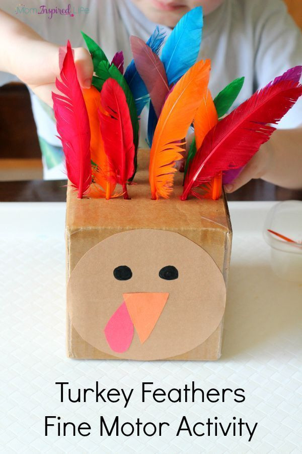 Fun Crafts For Preschoolers
 Turkey Feathers Fine Motor Activity that s Super Fun