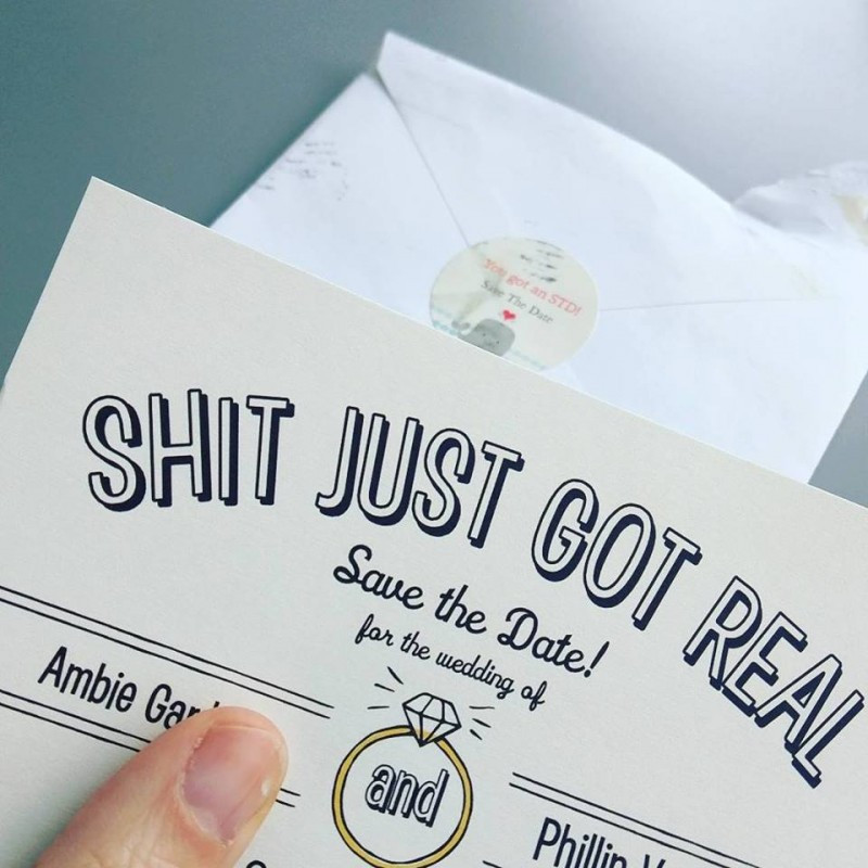 Fun Wedding Invitations
 Shit just got real 20 clever and funny wedding