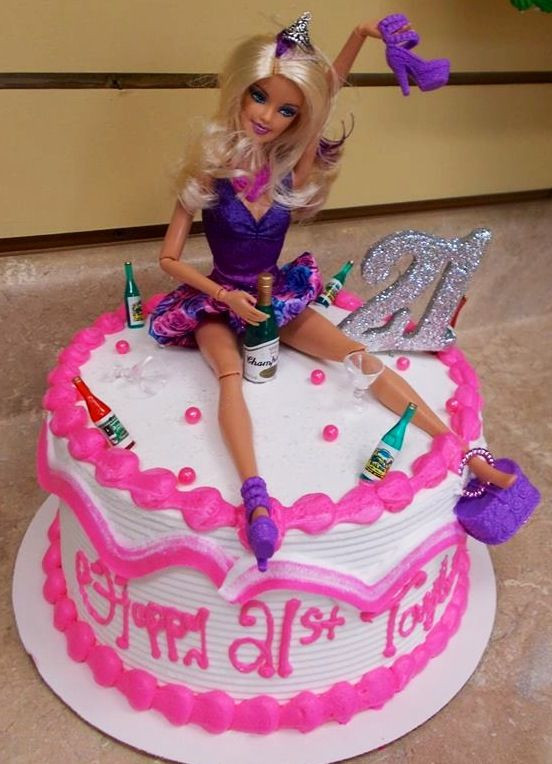 Funny 21st Birthday Cakes
 Funny Barbie cake aw man I am makin this