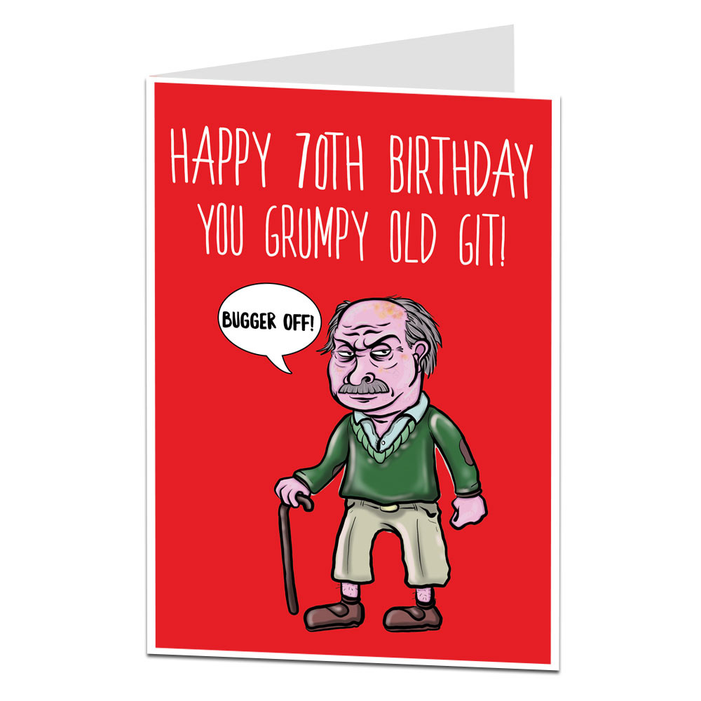 Funny 70th Birthday Cards
 Funny Happy 70th Birthday Card 70 Today Rude Funny