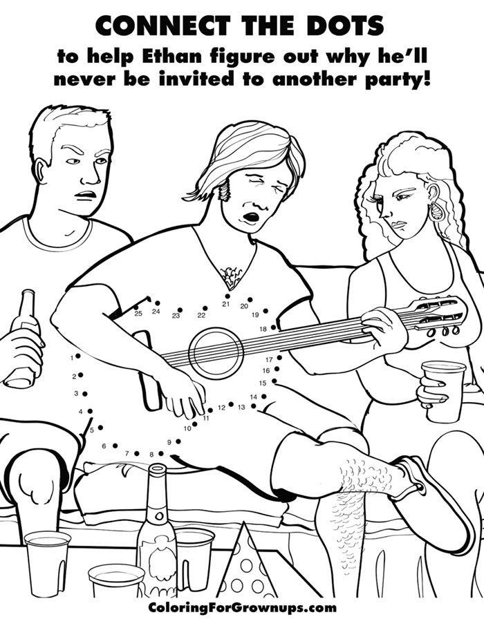 Funny Adult Coloring Pages
 Coloring Book For Grown Ups Mocks Adult Life