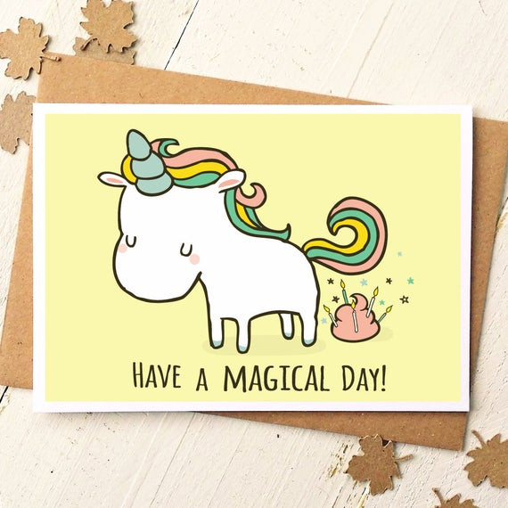 Funny Birthday Card
 Unicorn Card Funny Birthday Card Unicorn Birthday Card