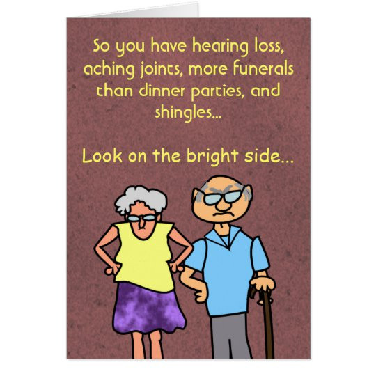 Funny Birthday Card Pictures
 Funny Cartoon Seniors Discount Old Age Birthday Card