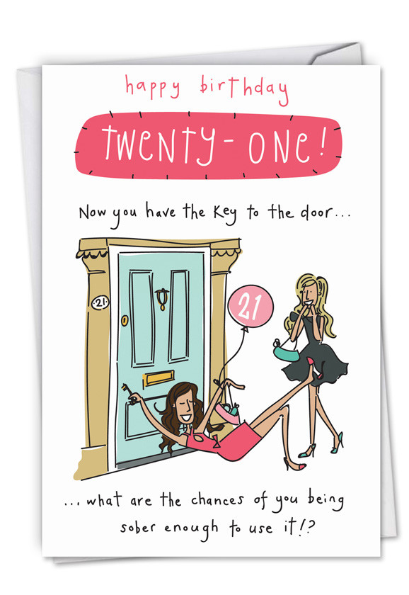 Funny Birthday Card Pictures
 Key To The Door 21 Birthday Funny Greeting Card