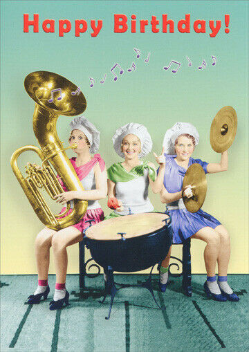 Funny Birthday Card Pictures
 Women Playing Instruments Funny Birthday Card Greeting