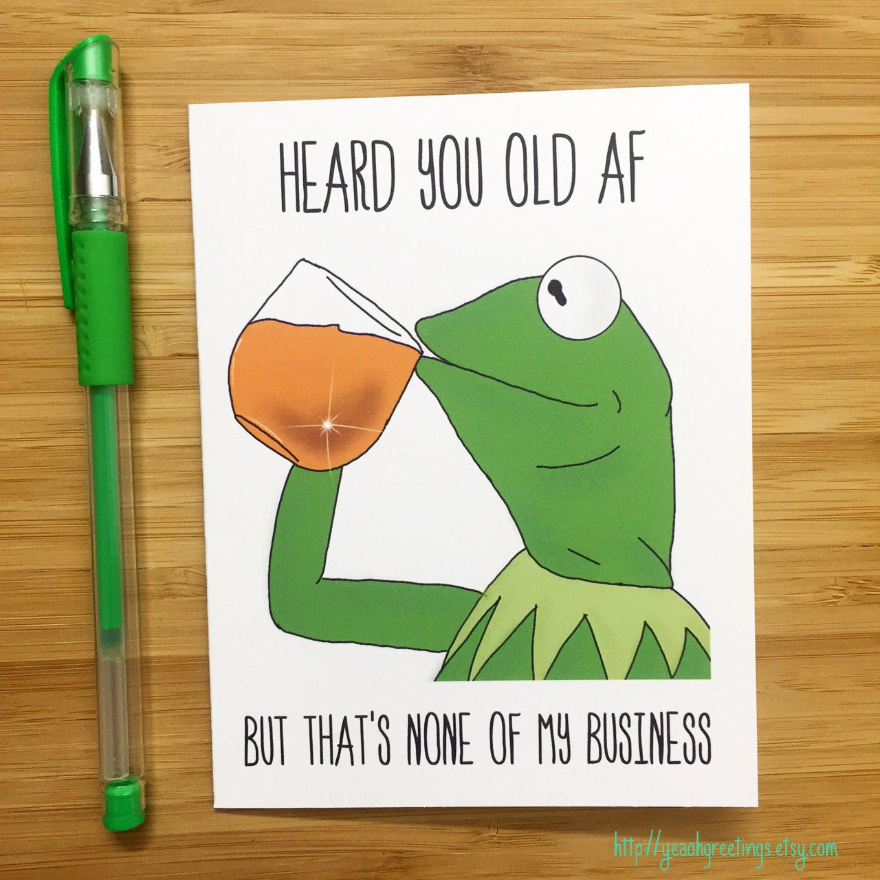 Funny Birthday Card
 Funny Birthday Card Kermit the Frog Kermit Muppets Meme