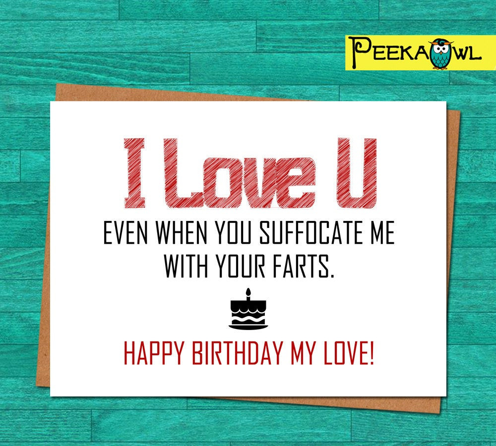 Funny Birthday Cards For Husband
 Instant Download Funny Birthday Card Boyfriend Husband