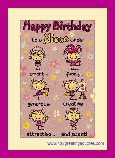 Funny Birthday Wishes For Niece
 Awesome Happy Birthday Niece E Greeting Cards