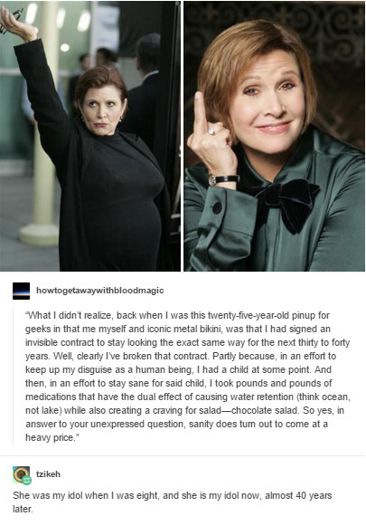Funny Carrie Fisher Quotes
 The invisible contract