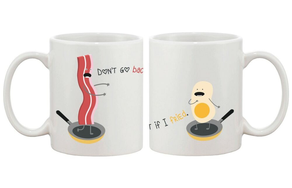 Funny Gift Ideas For Couples
 Funny Unique Coffee Mugs Bacon and Eggs Morning Mugs