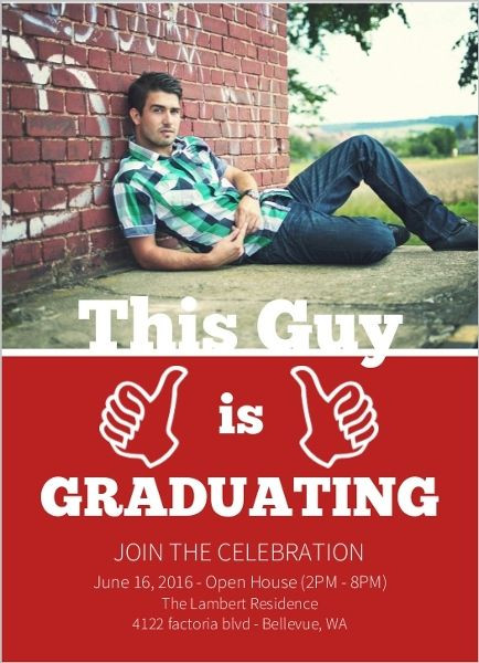 Funny Graduation Party Ideas
 This Guy Funny Graduation Invitation