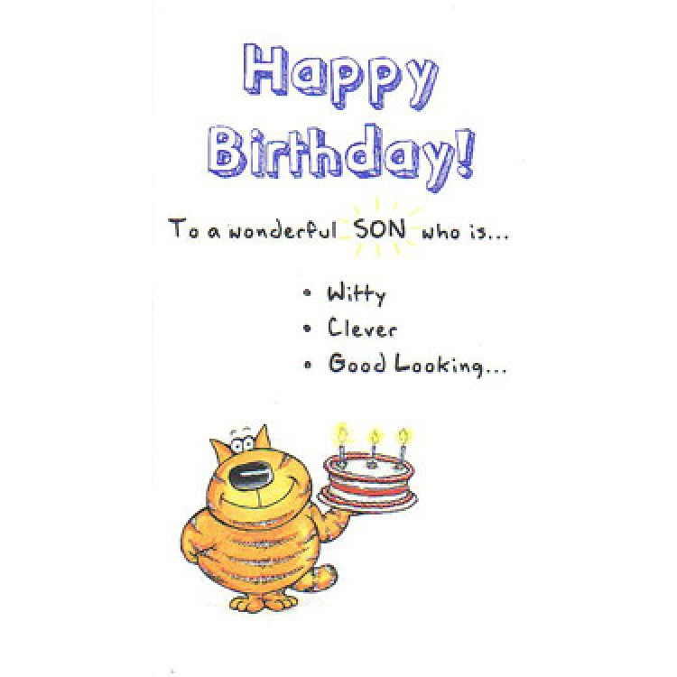 Funny Happy Birthday Quotes For Son
 Paperlink The Funny Farm Happy Birthday Son Card