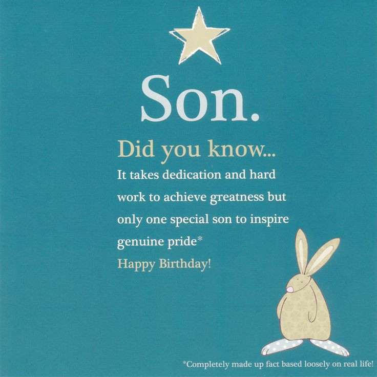 Funny Happy Birthday Quotes For Son
 son The Tickle pany For My Son Birthday Card
