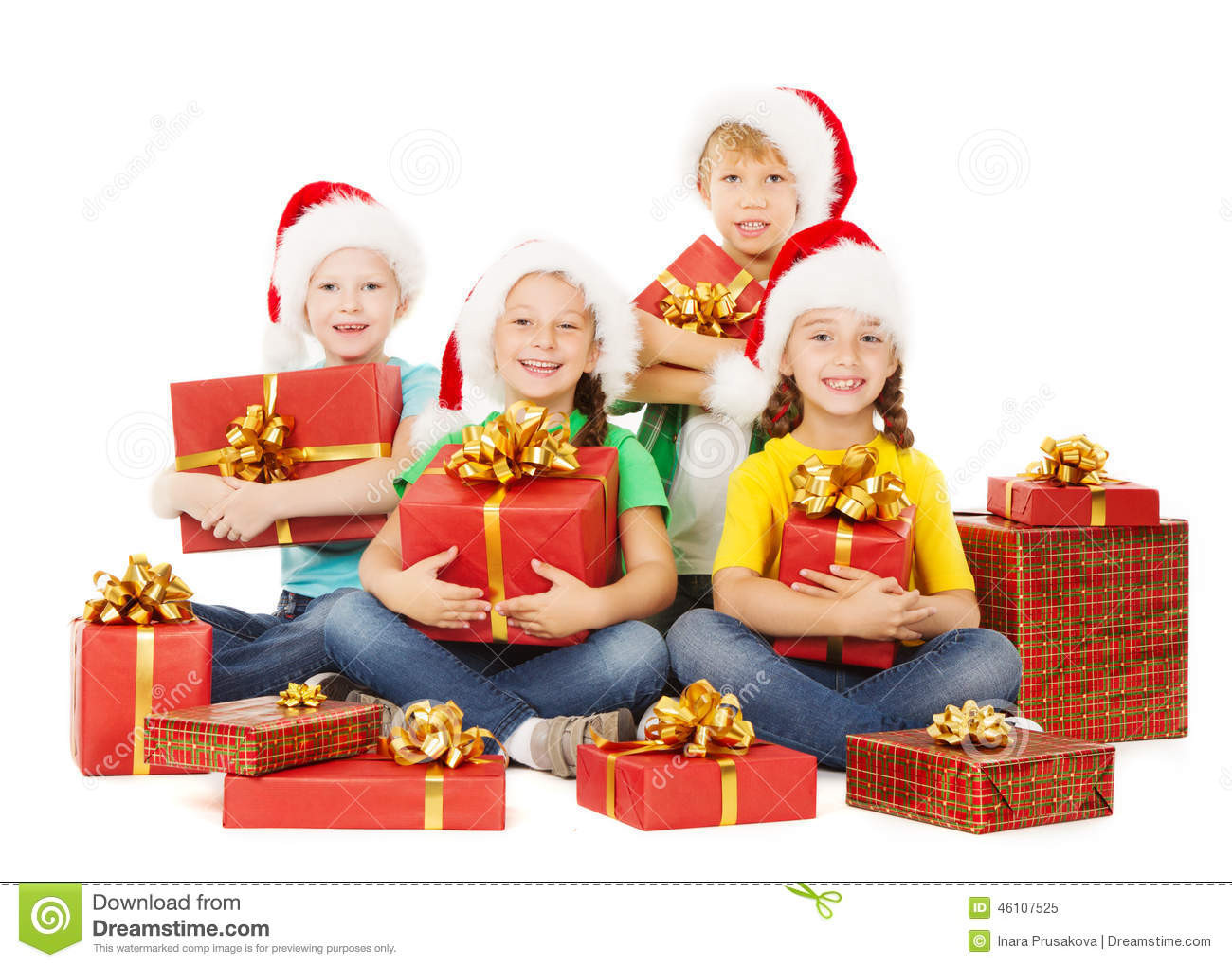 Funny Kids Gifts
 Christmas Kids Presents Children In Hatewith With Gifts