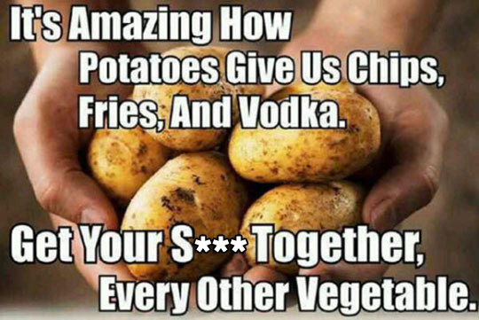 Funny Potato Quotes
 Potatoes Are Life