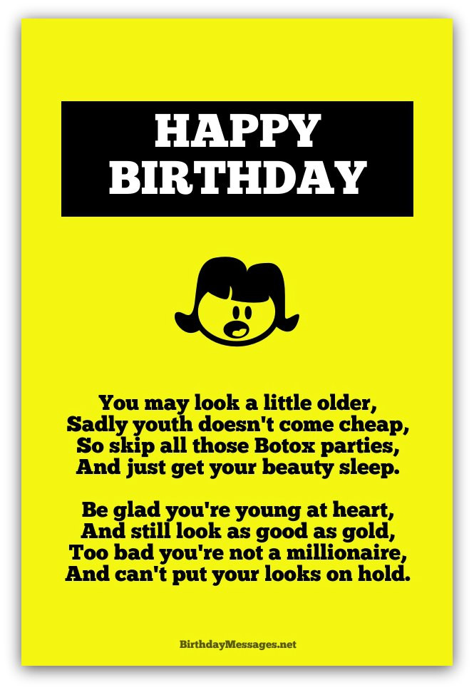 Funny Sister Birthday Poems
 Funny Birthday Poems Funny Birthday Messages