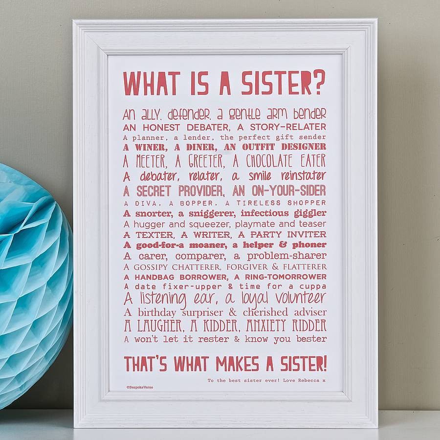 Funny Sister Birthday Poems
 Funny sister Poems