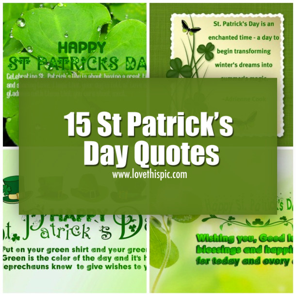 Funny St Patrick Day Quotes
 15 St Patricks Day Quotes