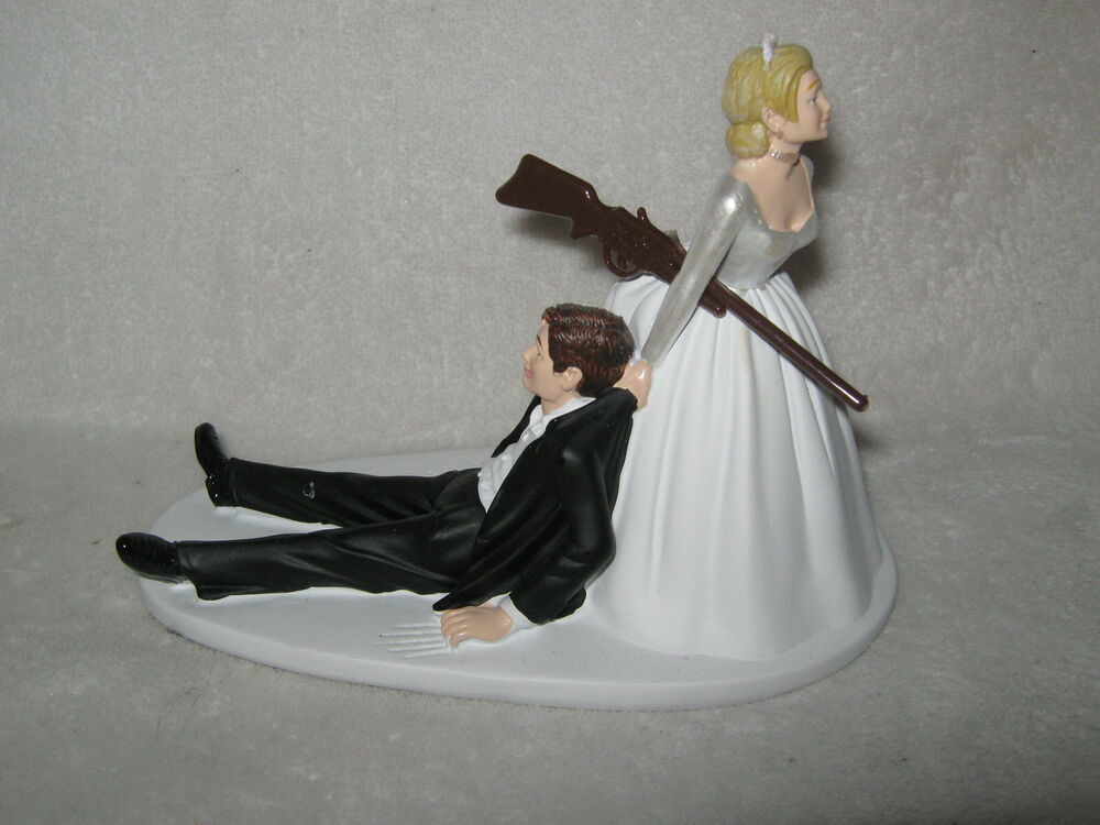 Funny Wedding Cake Toppers
 Wedding Reception Party Hunter Hunting Cake Topper Rifle
