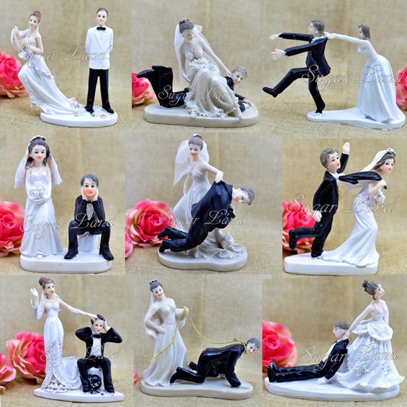 Funny Wedding Cakes
 Funny Wedding Cake Toppers Figurine Bride Groom Humor