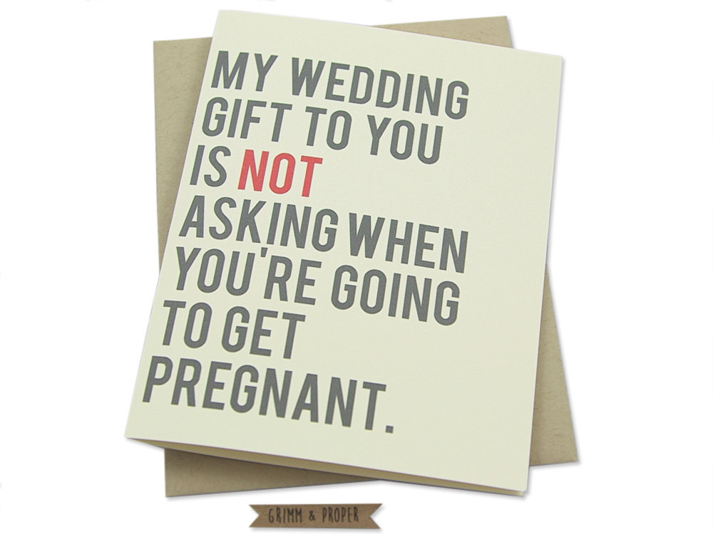 Funny Wedding Gift Ideas
 Funny Wedding Card Friend s Wedding Congrats on by