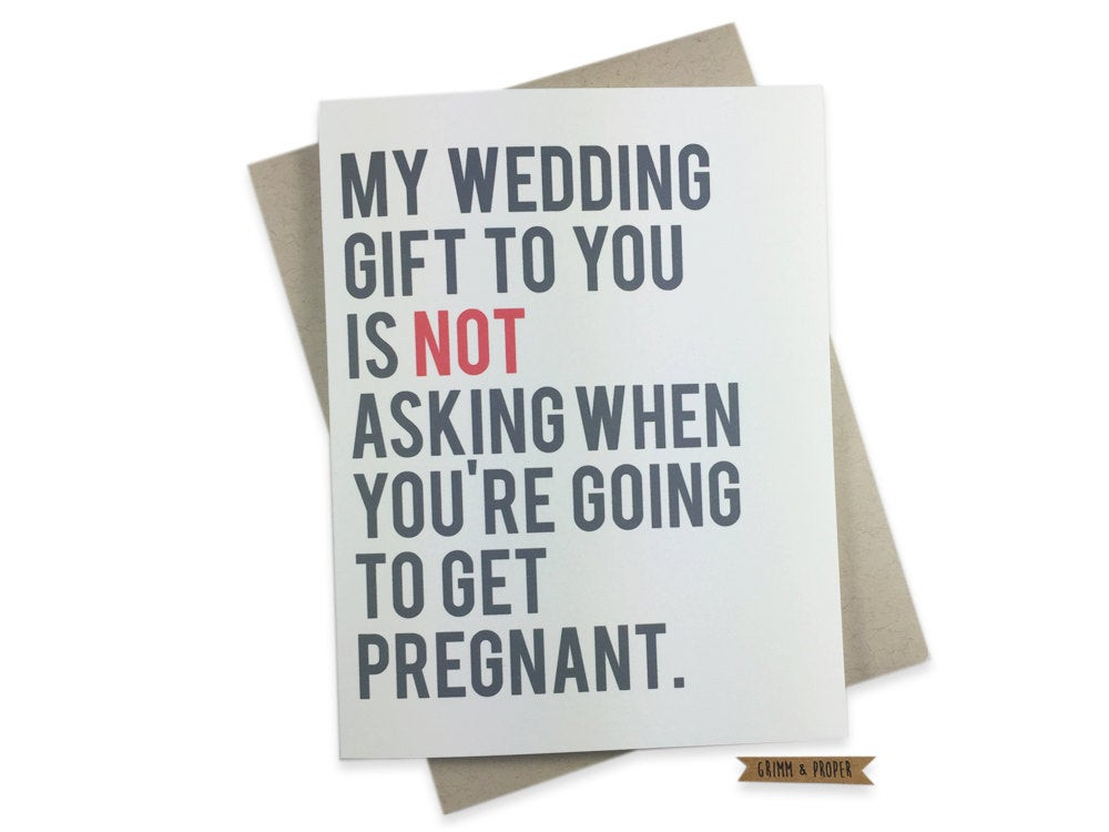 Funny Wedding Gift Ideas
 Funny Wedding Card Friend s Wedding Congrats on