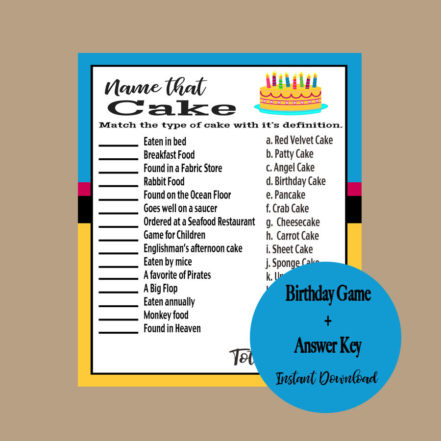 Games For 50th Birthday Party
 Birthday Party Game Adult Birthday Games 40th 45th 50th