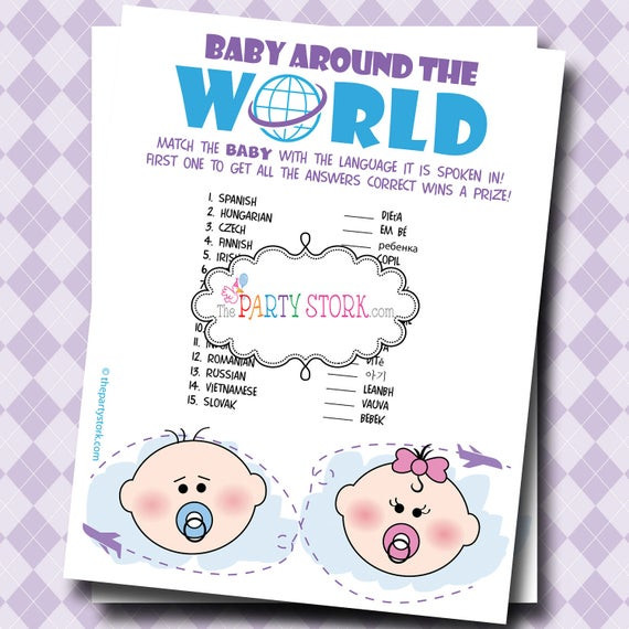 Games For Baby Shower Party
 Digital INSTANT DOWNLOAD Baby Shower Games Printable Baby
