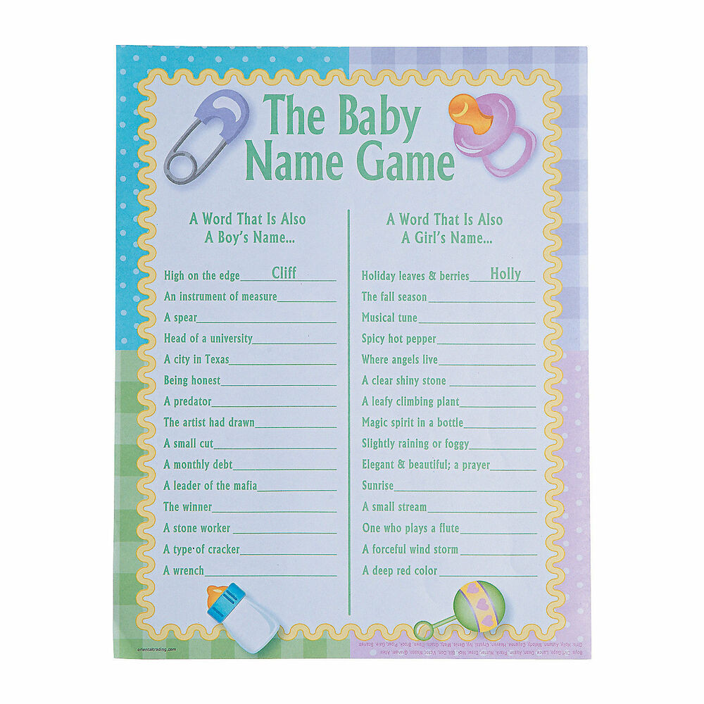 Games For Baby Shower Party
 24 Baby Shower Party Game Activity Ice Breaker THE BABY