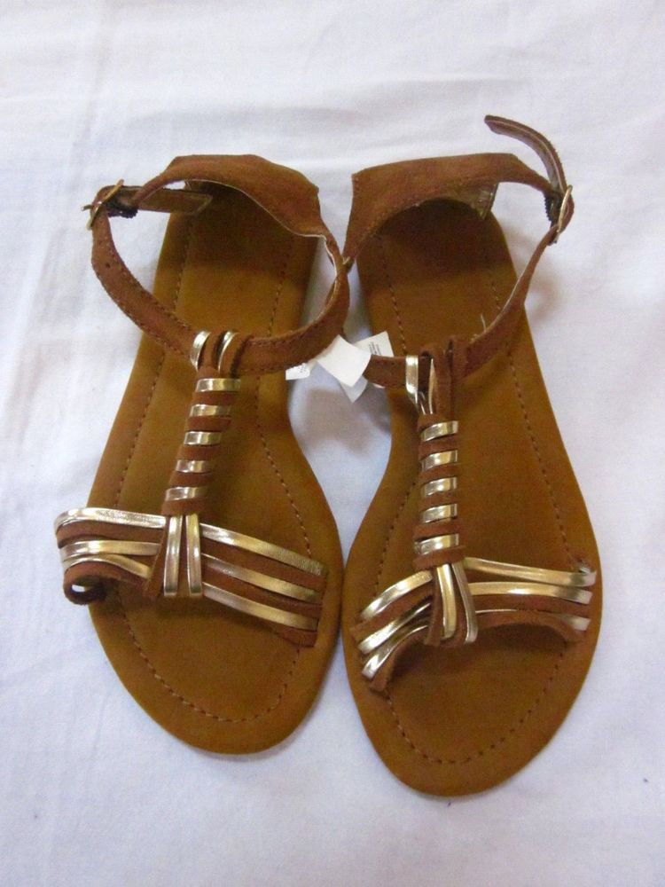 Gap Kids Gift Cards
 NWOT Gap Kids girls leather camel brown gold sandals shoes