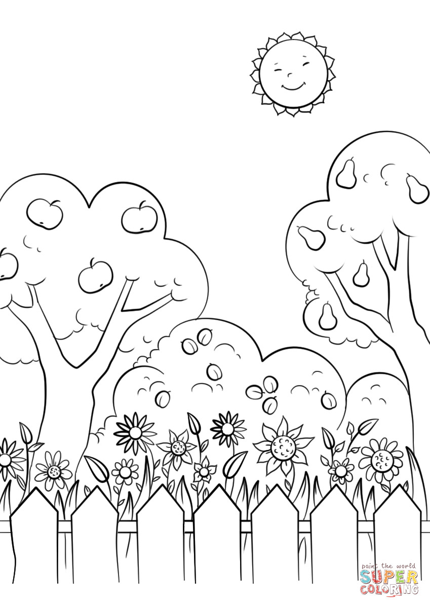 Garden Coloring Pages For Kids
 Garden Coloring Pages For Kids Printable