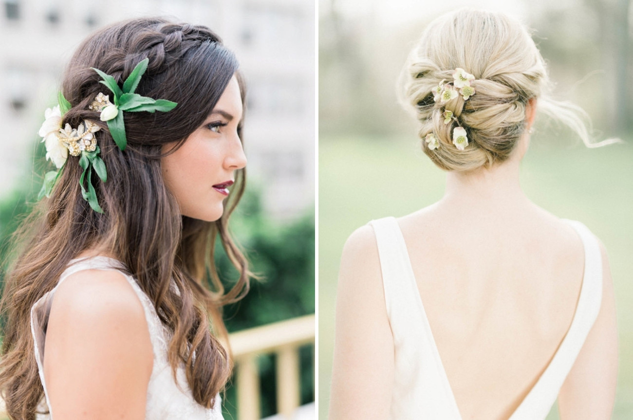 Garden Wedding Hairstyles
 20 Bridal Hairstyles with Real Flowers