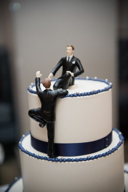 Gay Cake Toppers For Wedding Cakes
 cake topper one male on top of the cake the other