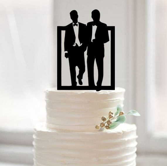Gay Cake Toppers For Wedding Cakes
 Gay cake topper for modern wedding wedding cake topper