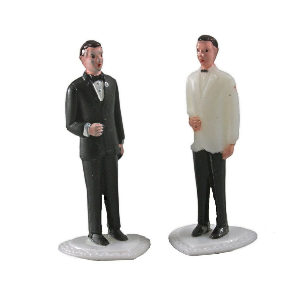 Gay Cake Toppers For Wedding Cakes
 2 Grooms Cake Toppers Mini Groom Gay Wedding Cake Topper