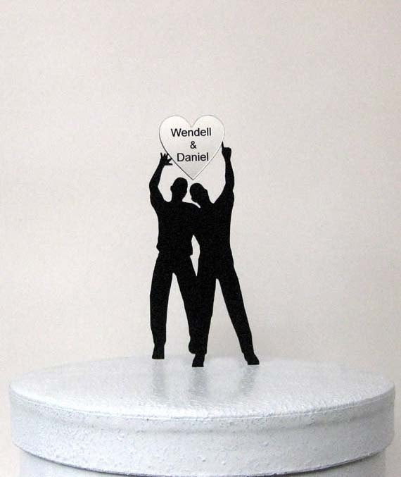 Gay Cake Toppers For Wedding Cakes
 Personalized Wedding Cake Topper same wedding