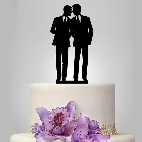 Gay Cake Toppers For Wedding Cakes
 Gay cake topper for wedding same cake topper by