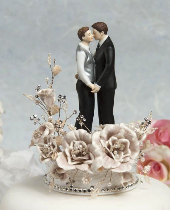 Gay Cake Toppers For Wedding Cakes
 Crystal Romance Gay Wedding Cake Topper