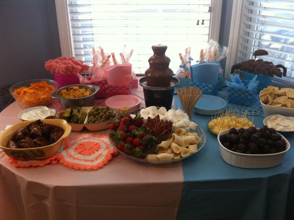 Gender Party Food Ideas
 table scape Simply Real Moms