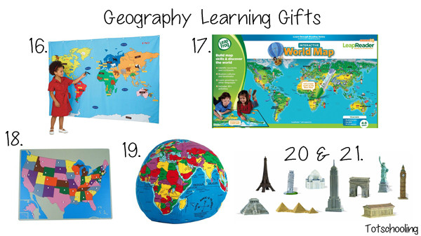 Geography Gifts For Kids
 Educational Gift Guide for Preschoolers