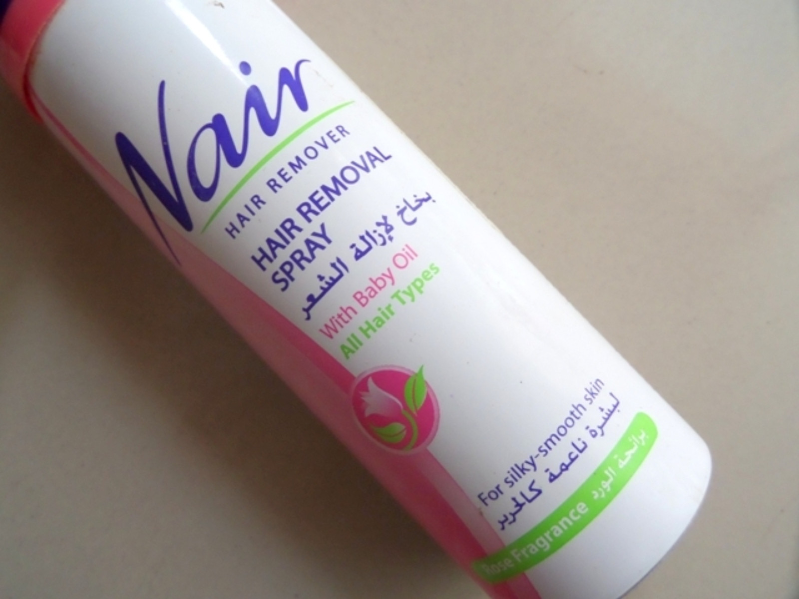 Getting Baby Oil Out Of Hair
 Nair Rose Hair Removal Spray with Baby Oil Review