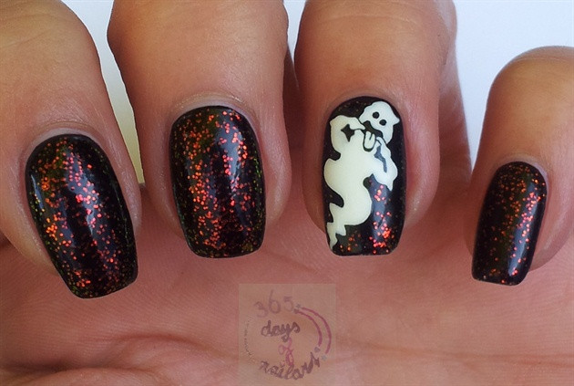 Ghost Nail Designs
 Halloween nails ghost Nail Art Gallery