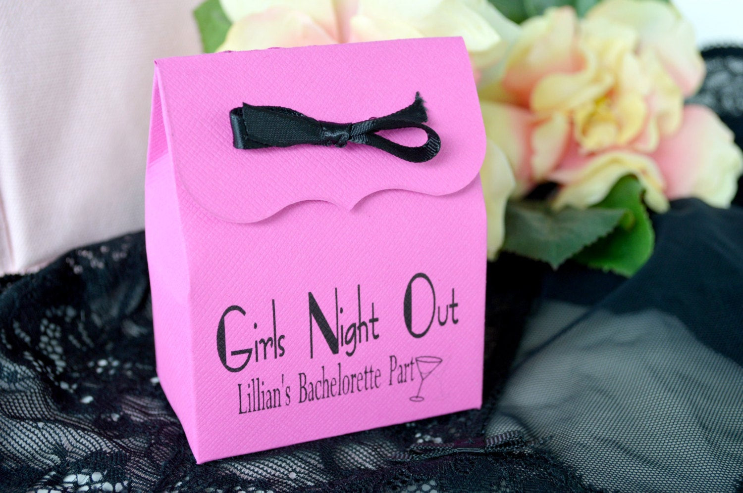 Gift Bag Ideas For Bachelorette Party
 Bachelorette Party Favor Bags with Ribbon DIY Favor Kit