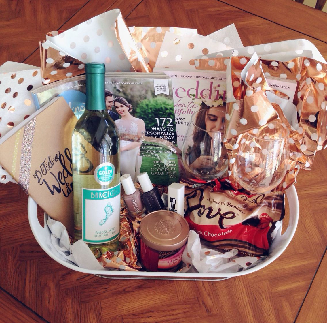 Gift Basket Ideas For Girlfriend
 Engagement Gift Basket Survival Kit Everything your